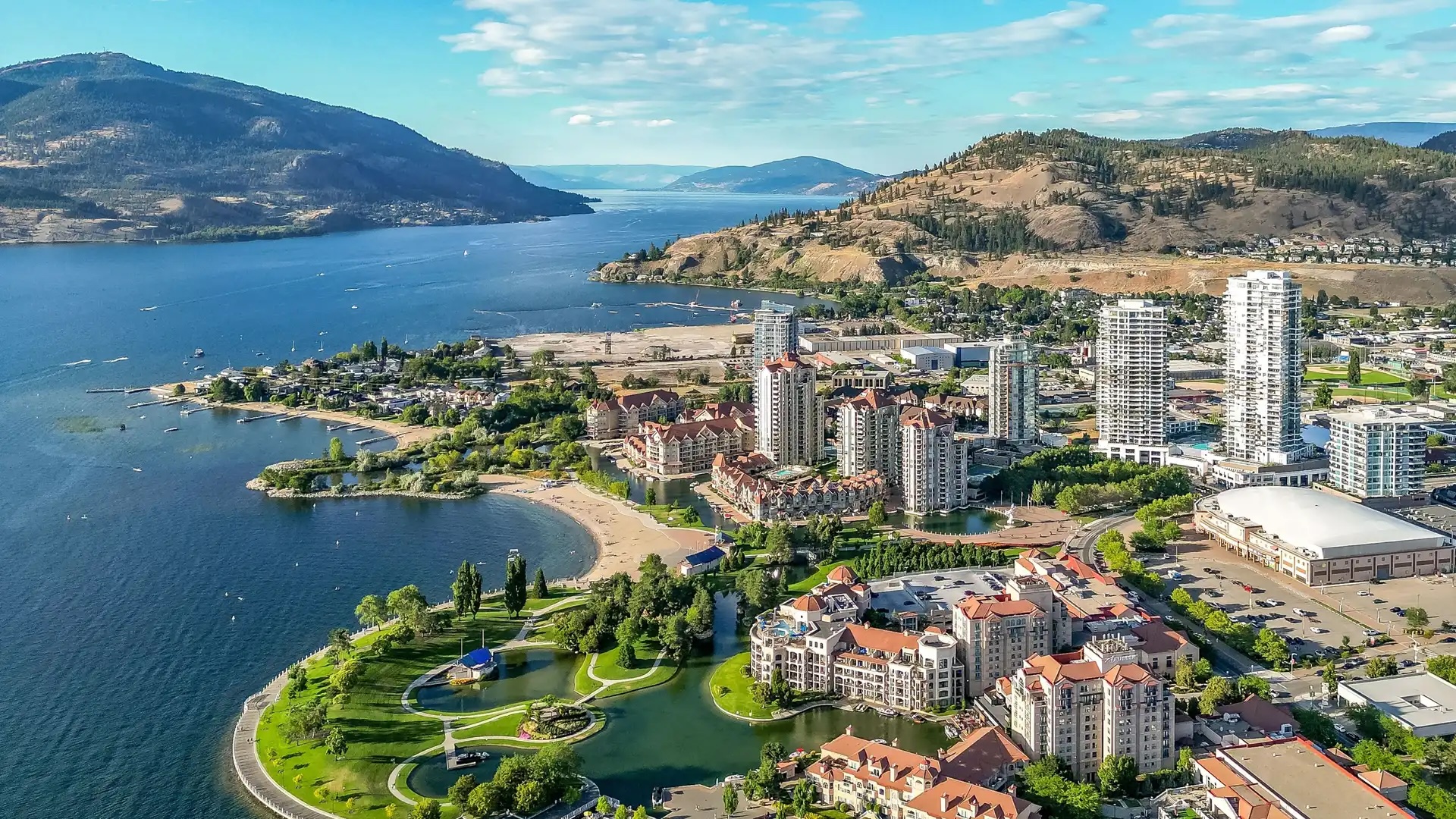 West Kelowna waterfront and bridge to downtown Kelowna